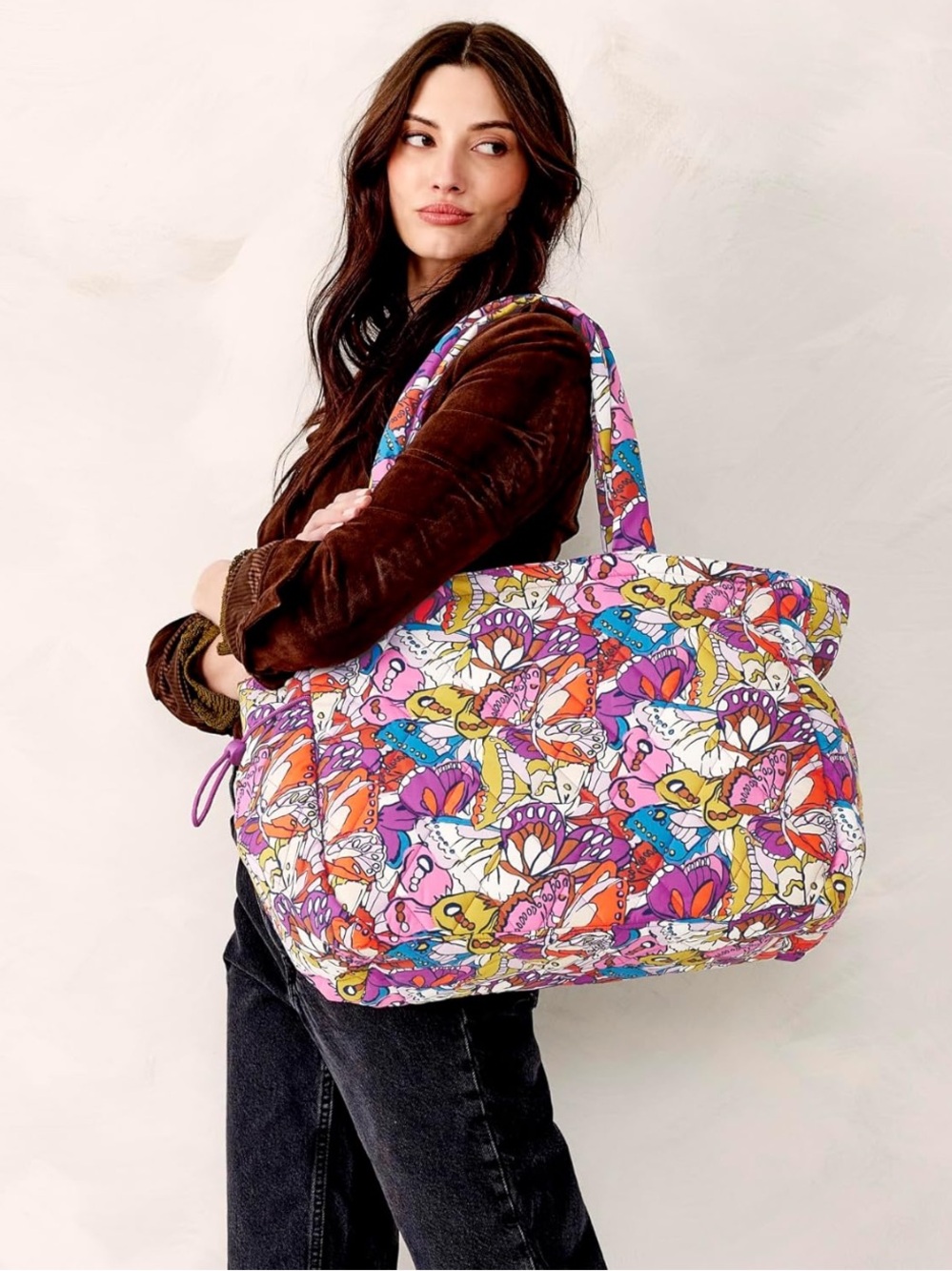 Vera Bradley Multicolor Floral Quilted Tote Flutter